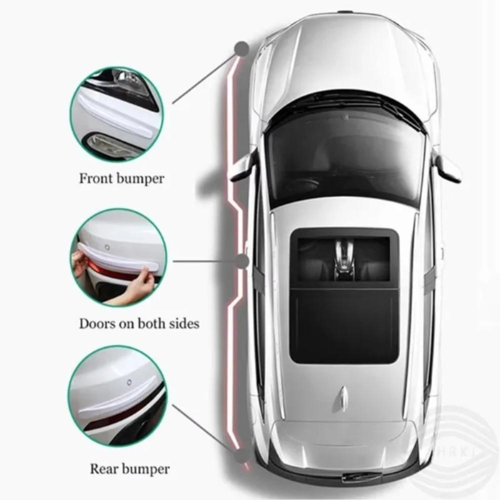 Popu 2 Piece Universal Car Bumper Protector Guard Anti-collision Front Rear Corner Decoration Strip Accessories