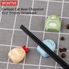 Cute Ceramic Chopstick Holder Creative Shape Adorable Appearance Porcelain- Cartoon Cat Bear Chopstick Kawai Tableware Holder