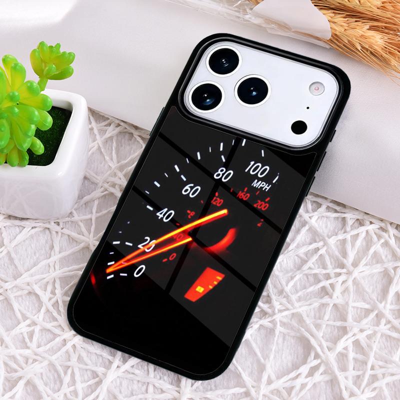 Car Speedometer Phone Case for iPhone 17 Air 16 15 11 12 14 13 Pro Max Shockproof Cover