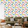 Wallpaper Flowers and Leaves White and Coral for Living Room and Bedroom 50x1000