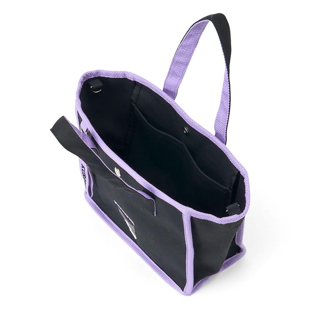 Sanrio Mini Tote and Shoulder Ages 3 and 615234 2-Way Bag, Kuromi, Cotton, Polyester, Steel, Bag, Up,