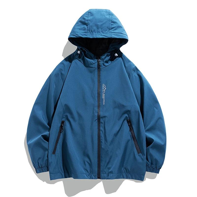 Autumn Mens Hooded Jacket Outdoor Windproof Waterproof Coats Men Techwear Jackets Casual Winter Jacket Men Clothing