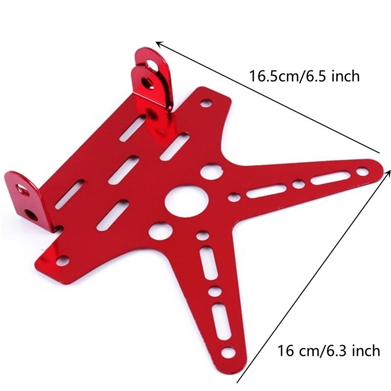 Plaque dimmatriculation arrière de moto en alliage d'aluminium électroplaqué Support de moto Porte-plaque d'immatriculation ajusté pour scooter
