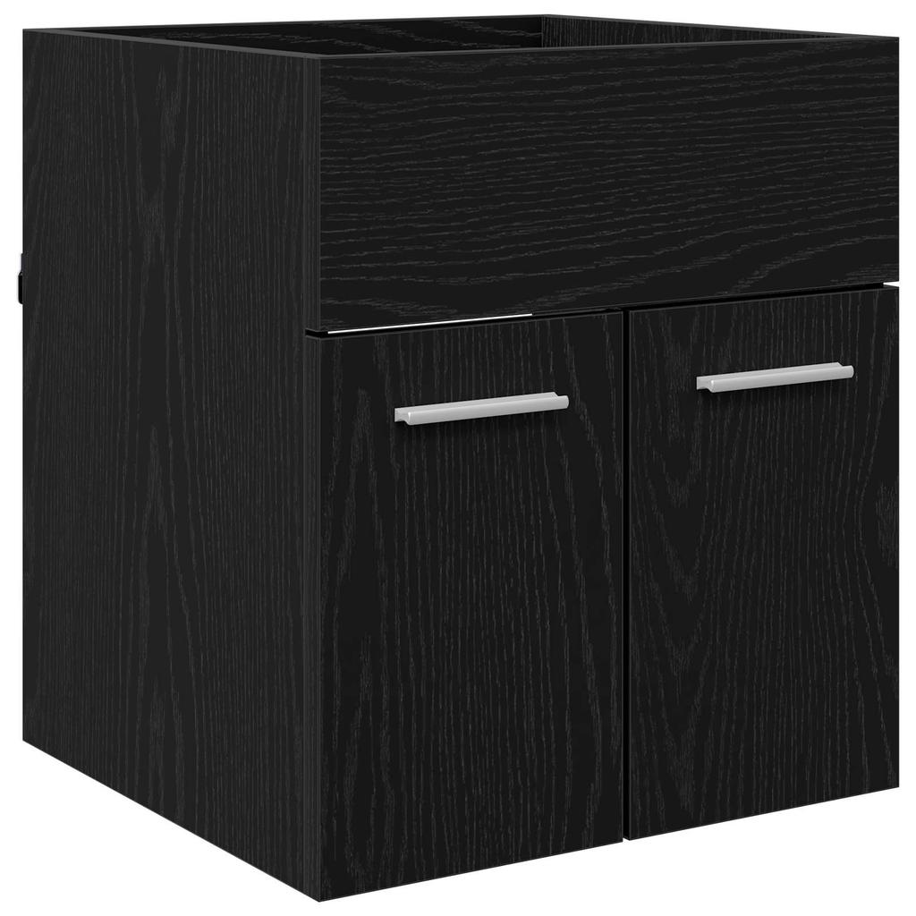 Black Oak Effect Bathroom Vanity Unit 41 x 38.5 x 46 cm