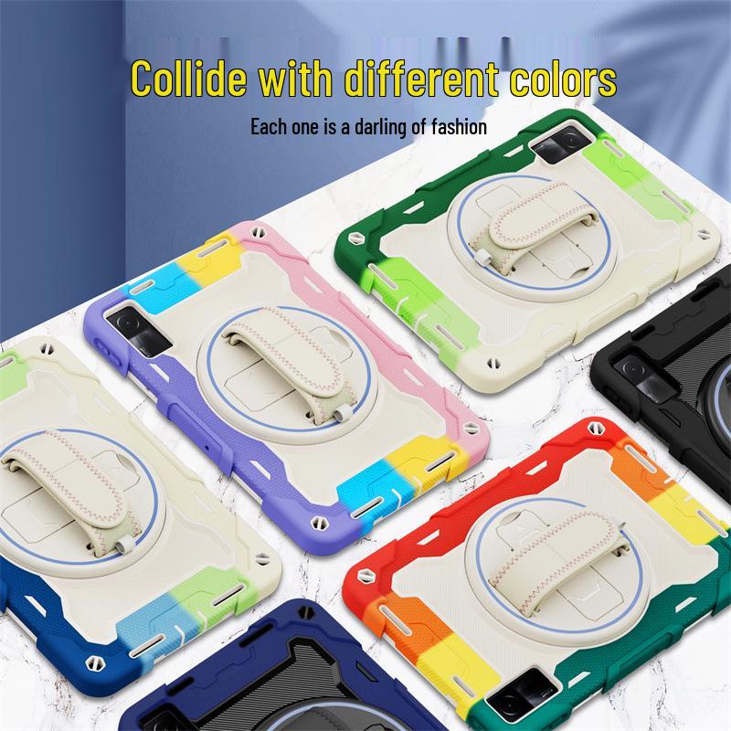 Buntes Silikon-Armband Handheld-Ständer-Hülle für Xiaomi Redmi Pad 10.6 und Pad 5