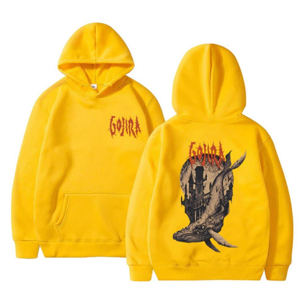 La ropa deportiva para hombre de doble cara con estampado Vintage Rock de la banda de metal francesa Gojira de Mars to Sirius Whale es holgada y a la moda