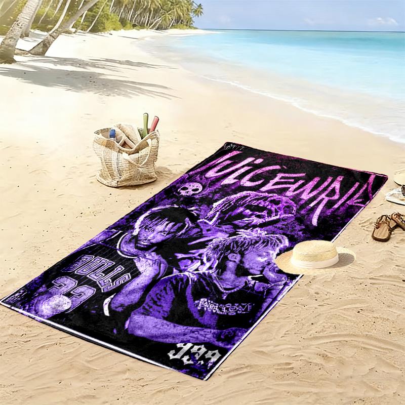 Juice Wrld: Legacy Emotion Music beach towel Outdoor camping soft seaside quick-drying swim towel Outdoor pool towel Comfort beach towel