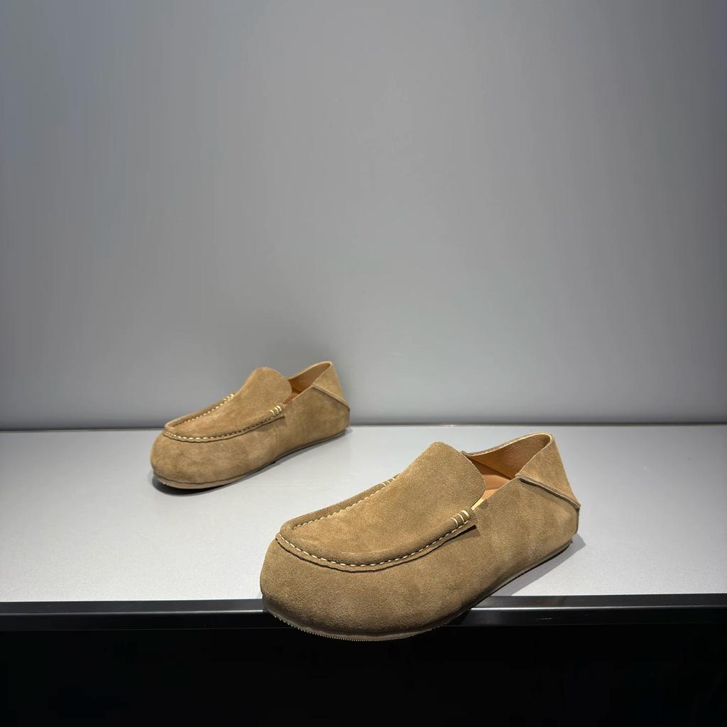 Lazy Shulefu Shoes Lazy Commuter Men and Women Pedal Thin-soled Casual Small Leather Shoes