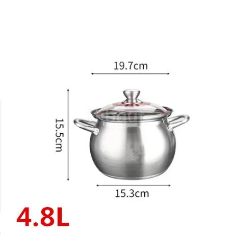 

Soup big cooking pot 304 stainless steel Thickened soup pot New design General use of gas in induction cooker for porridge pot