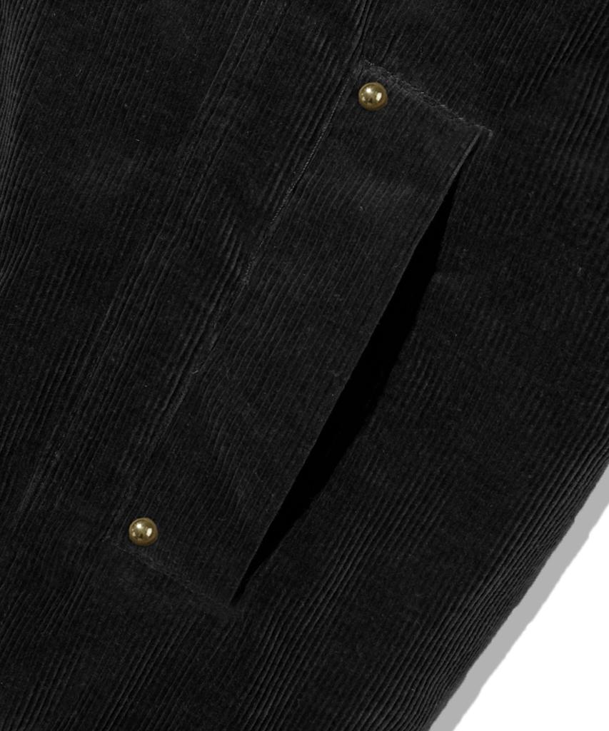 Trillion Sherpa Corduroy Studded Western Jacket_Black