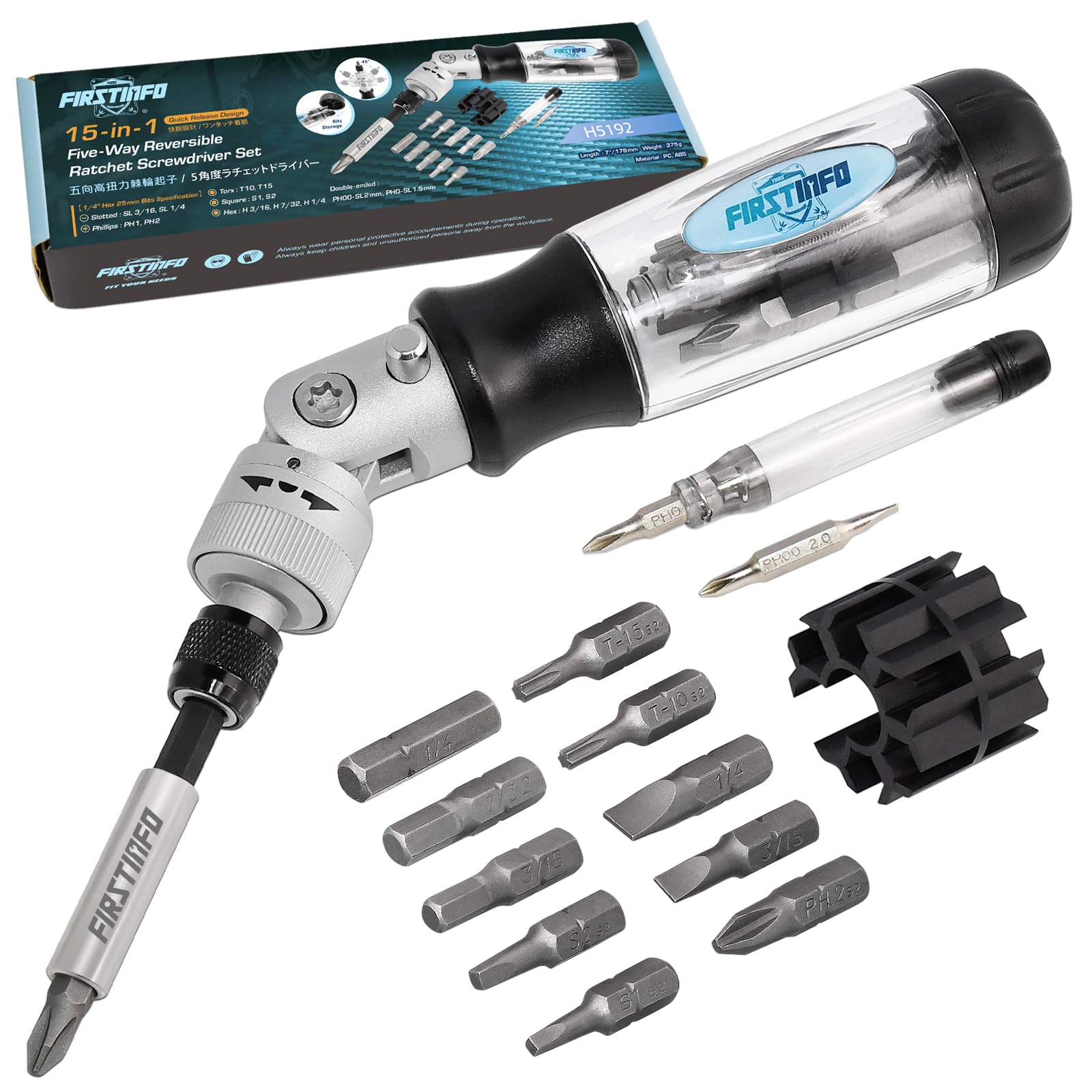 

Набор отверток с трещоткой Ryosho FIRSTINFO TOOLS с насадками до 7 мм для ремонта очков, часов, батареек, мебели и компьютеров 14-в-1 1,5 мм Ремонт, Замена,