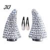 Unisex Metal Hair Clips Magnetic Rhinestone Devil Horns Accessories for Halloween Cosplay, Sparkling Stylish Glittering Cosplay Props 3D Horn
