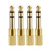 6.35mm 1/4inch Male To 3.5mm 1/8inch Female Sound Adapter Converter for Guitar Headphone Gold Plated