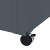 Outdoor storage box, 311 L, gas strut, wheels, handle, galvanized steel, 120 x 62 x 66 cm, grey
