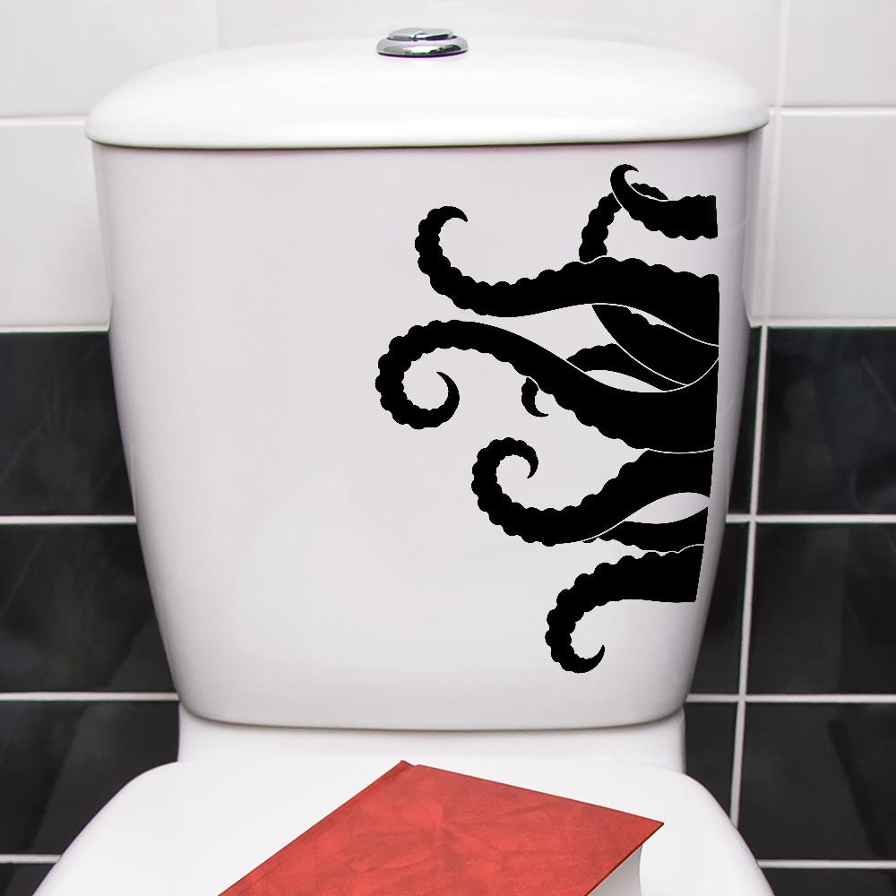 Creative Octopus Tentacle Bathroom Toilet Wall Sticker Self Adhesive Home Decor