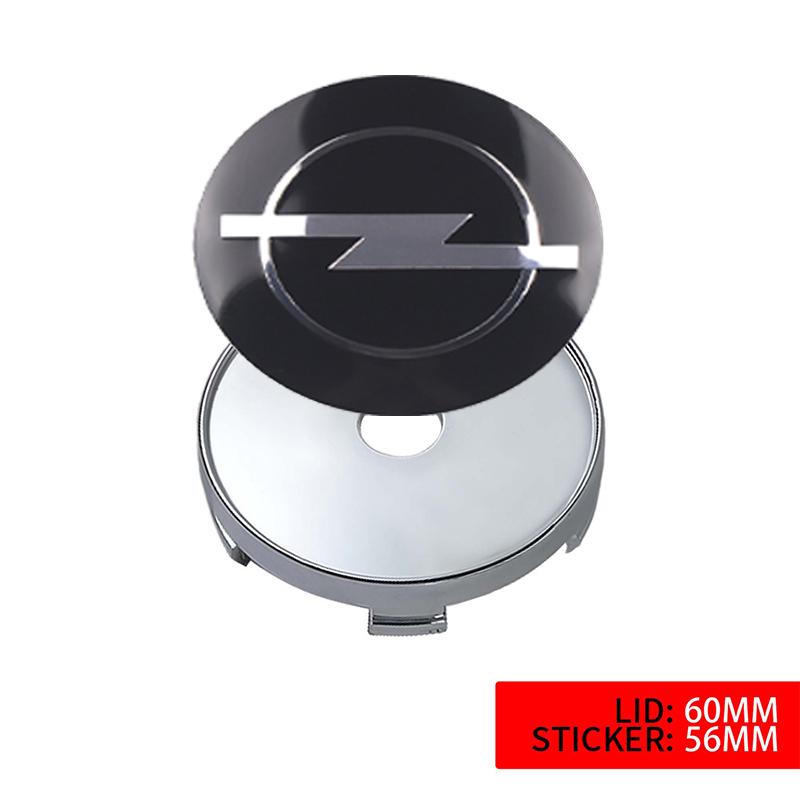 4Pcs 56/60MM Car Styling Aluminum Wheel Center Hub Cap Stickers For Opel Corsa Astra Insignia OPC Corsa Mokka Vectra Accessories