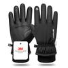 Winter Unisex Snowboard Ski Gloves Pu Leather Non-Slip Touch Display Screen Waterproof Motorcycle Cycling Fleece Warm Snow Gloves
