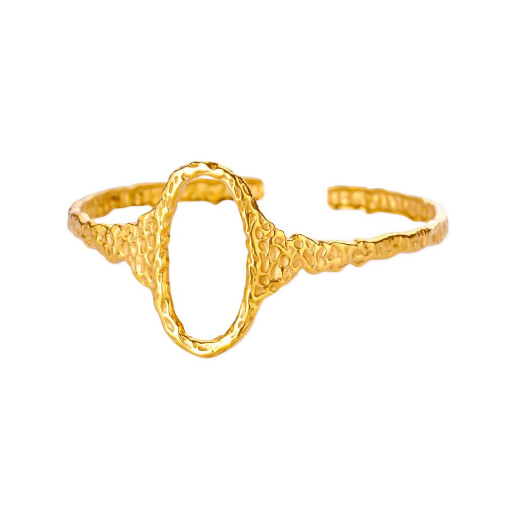 Hugging Stainless Steel Bracelet For Women Gold Color Shell Summer Waterproof Cuff Bangles Bracelets Flower Jewelry Accessories