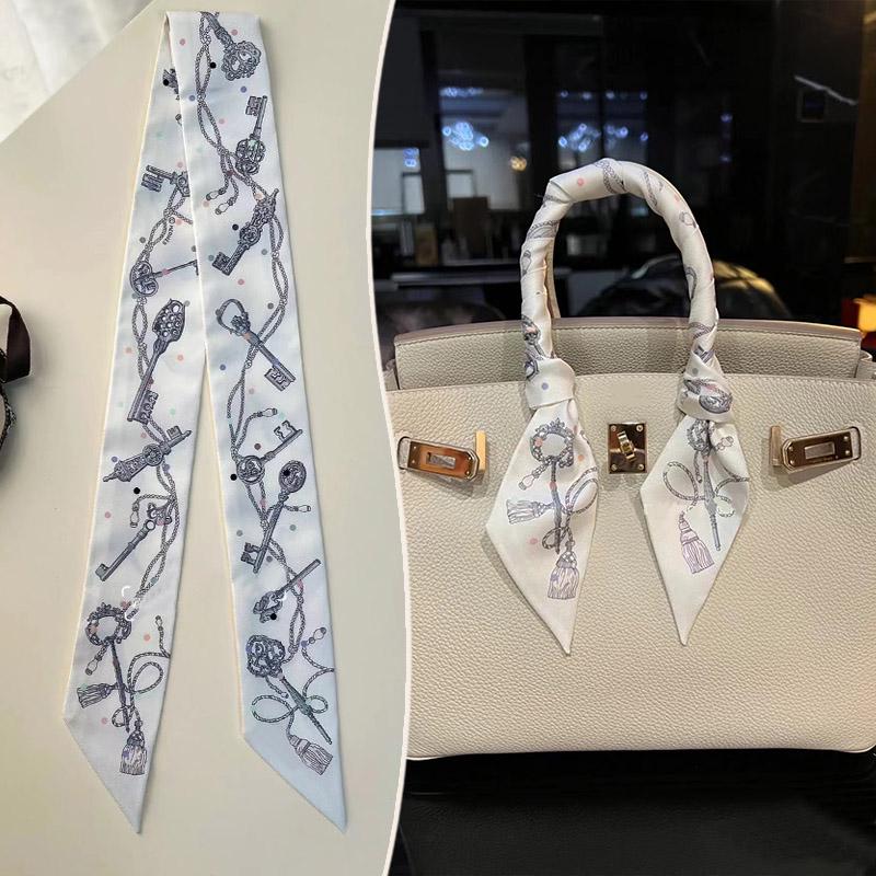 2024 Trendy Silk-Style Scarf Handle Wrap for Bags