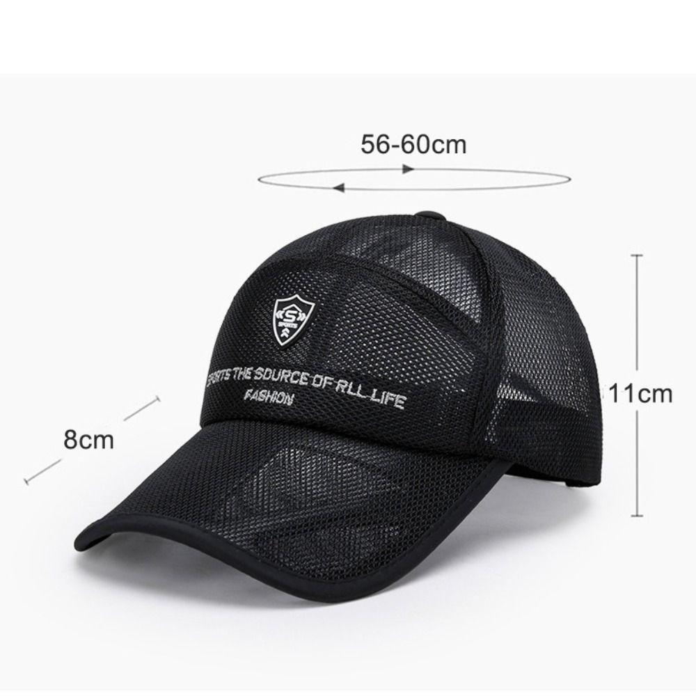 Full Mesh Summer Baseball Cap Adjustable Outdoor Sports Hats  For Man Women Unisex