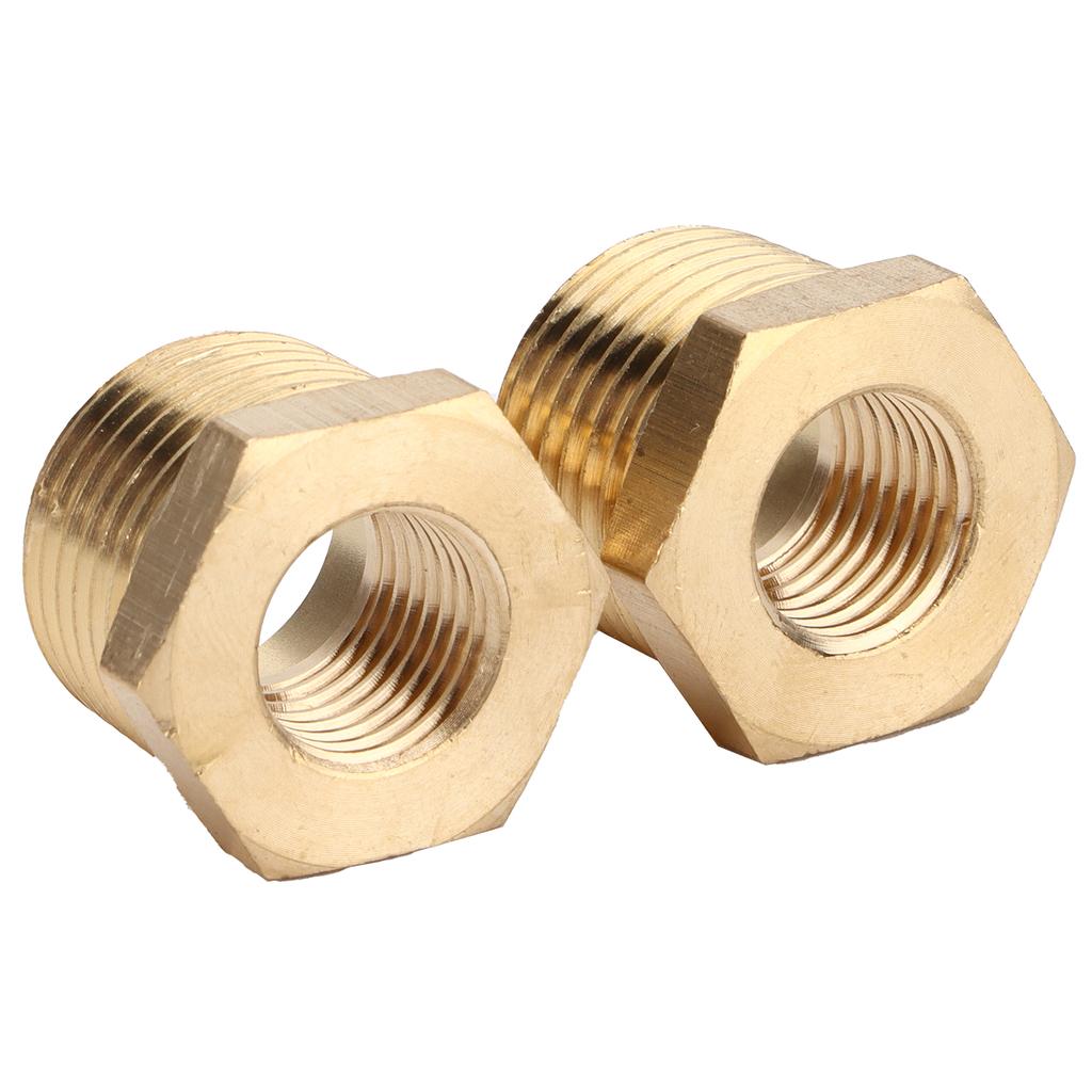 2pcs Brass Hex Reducer Bushing 1 2 NPT Male To 1 4 NPT Female Tube Hose Adapter Car Accessories