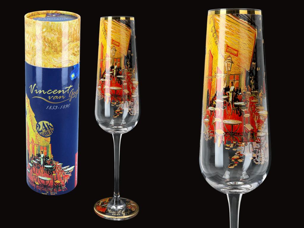 Kieliszek Do Szampana Van Gogh Taras Kawiarni Nocą Szkło Na Prezent