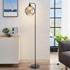 Floor Lamp - NETTLIFE - Modern Smoky Grey - E27 - Metal - Foot Switch