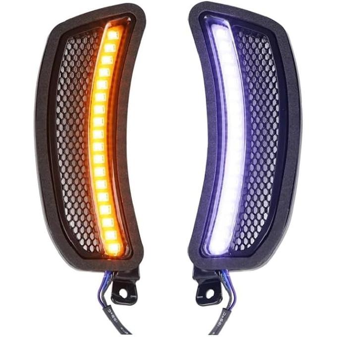 Waterproof Motorcycle Side Fairings Headlight LED Turn Signal Light Trim Lamp For Harley Low Rider ST FXLRST 2022-2025 2023,Low Rider El Diablo FXRST