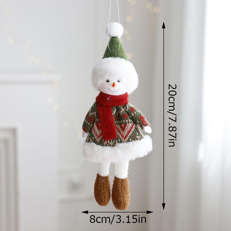 

Рождественское украшение Текстильная кукла Маленькая кукла Подвеска Плюшевый лось Санта-Клаус Снеговик Рождественская елка snowman