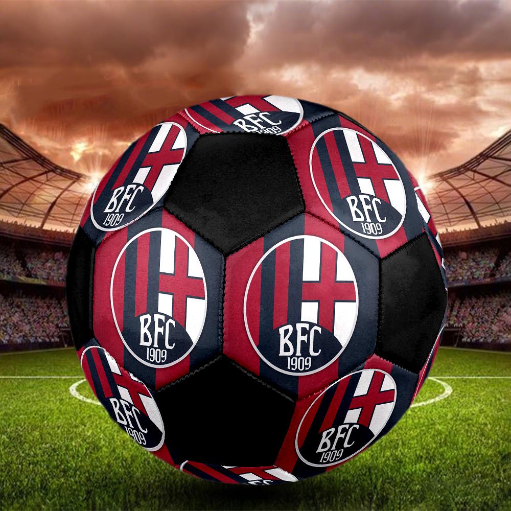 SIZE 5 Bologna FC Soccer Ball Colorful All Ages Machine Stitched PVC Competition Ready Durable High-Bounce