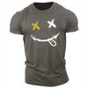 2023 T-shirt Summer New Fashion Men's English Letter Printing Pattern Casual Loose Street Fitness High Quality Cotton Top