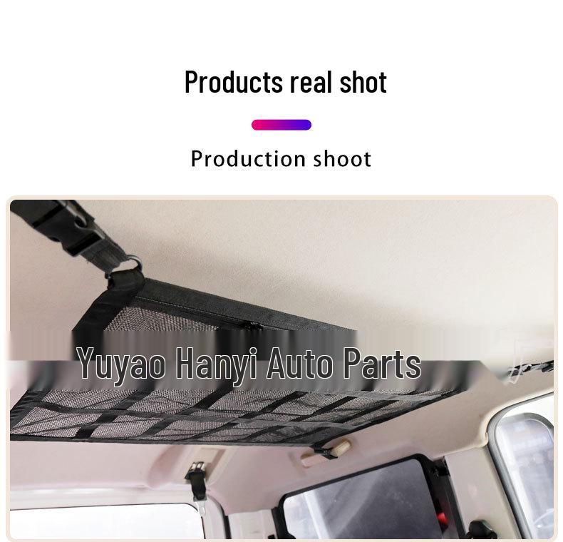 Car Supplies Roof Net Double Zipper Storage Organizer Bag