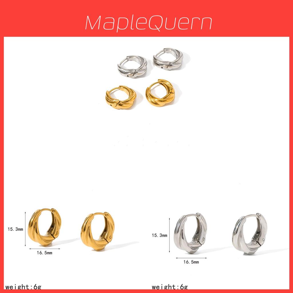 Minimalist Geometric Hoop Earrings With Gold Plating For Women Summer