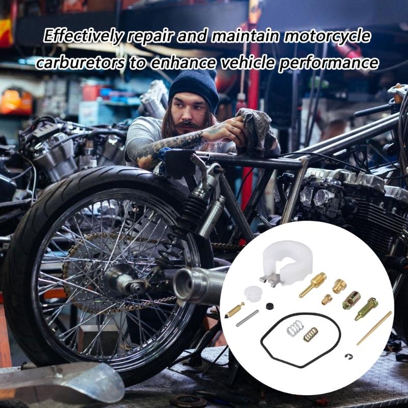 Float Needle Valves Set Idle Screw Motorcycle Carburettor Parts PHBN PHVA Repair Kit Rebuild Assembly Easy Installation