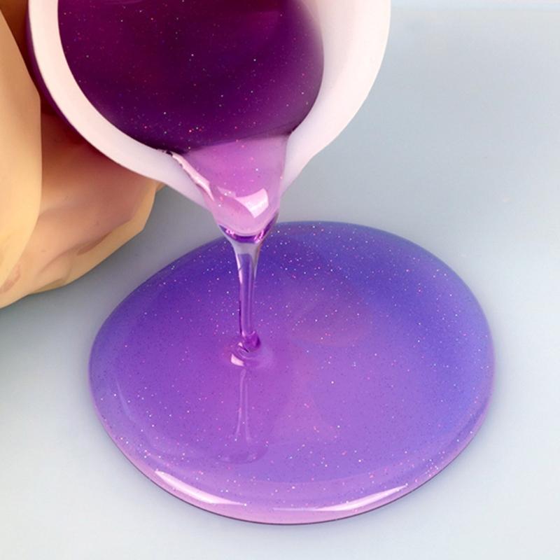 Copos Medidores de Resina de 50ml, Copos de Mistura de Resina de Silicone, Ferramentas Reutilizáveis para Mexer e Verter para Resina Epóxi, Molde para Fundição de Joias