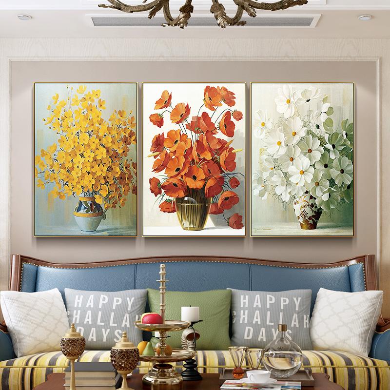 Abastract Flowers Oil Painting Canvas Posters and Prints Red Yellow White Pictures for Living Room Home Decor Wall Art Cuadros