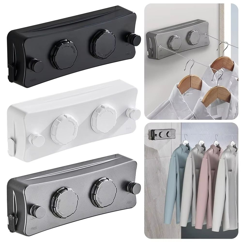 Stainless Steel Retractable Clothesline Heavy Duty Invisible Clothesline  Laundry Drying