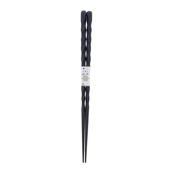 Ishida Made in Japan Chopsticks Kokutan Lacquer Coated Saki-kaku 23cm
