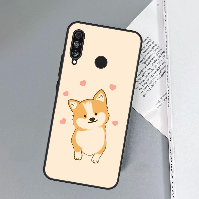 Cartoon Corgi For Huawei Nova 11i 12i 12s 8i 7i Y73 Y70 Y90 Y60 Y72 Y61 Y91 9 10 SE P30 Pro P40 Lite Case