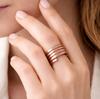 Hammered Copper Coil Ring – Wide Spiral Statement Ring, Adjustable Rustic Boho Jewelry, Handmade Minimalist Band