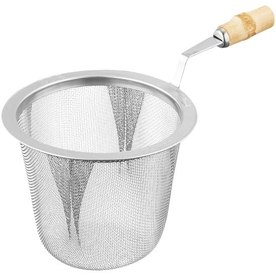Nagao Tea Strainer, Deep Type for Kyusu Teapots, 18-8 Stainless Steel with Bamboo Handle, No. 65, Ma B07ZQP4NM3
