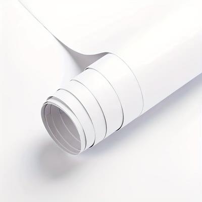 1 Roll of 23.62*393.7in Self-adhesive Wallpaper, Pure White Self-adhesive Contact Paper Peeled and Pasted Wallpaper Suitable Decorate Your Home!