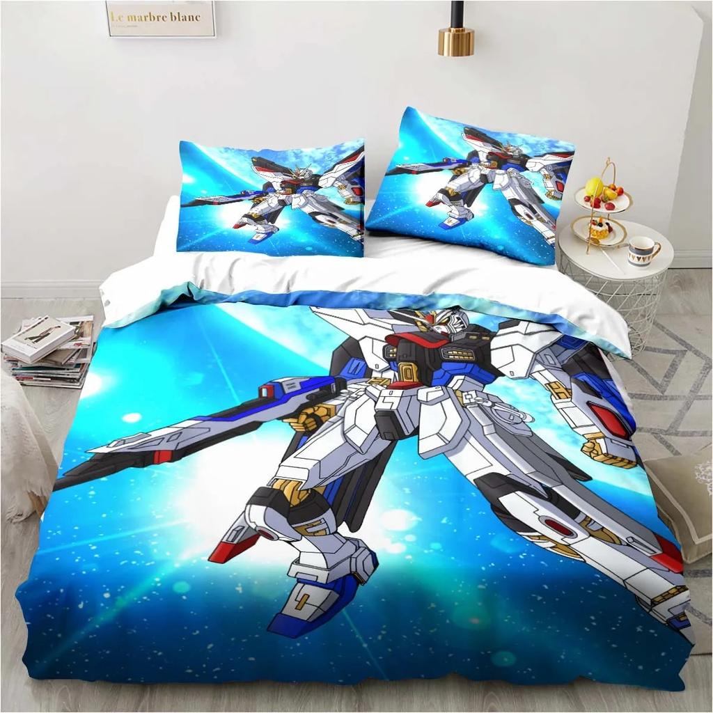 Fashion Anime Robot BANG BRAVERN Home Textile Pillow Case Bed Linen Duvet Covers Kids Comforter Bedding Sets For Home Textiles