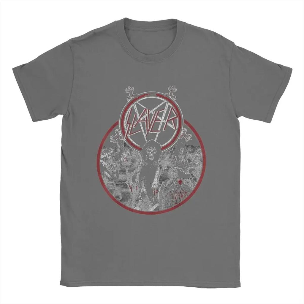 Slayer Live Undead T-shirt för unisex Hipster Cotton Tees Crewneck kortärmade T-shirts Presentidé Kläder