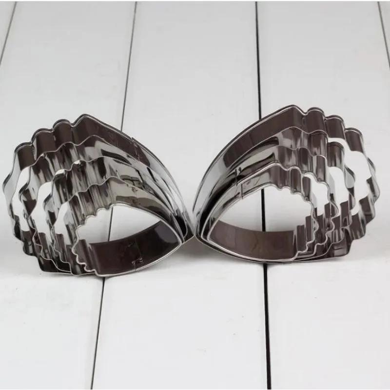 4pcs Stainless Steel Cake Baking Tool Mold Peony Cake Gummies Plunger Knife Decoration Mold Kitchen Tool Wholesale