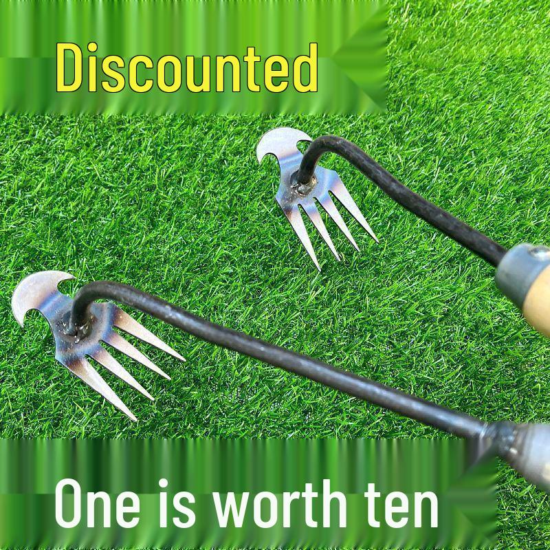 Manganese Steel Handheld Gardening Tool for Root Removal and Soil Loosening