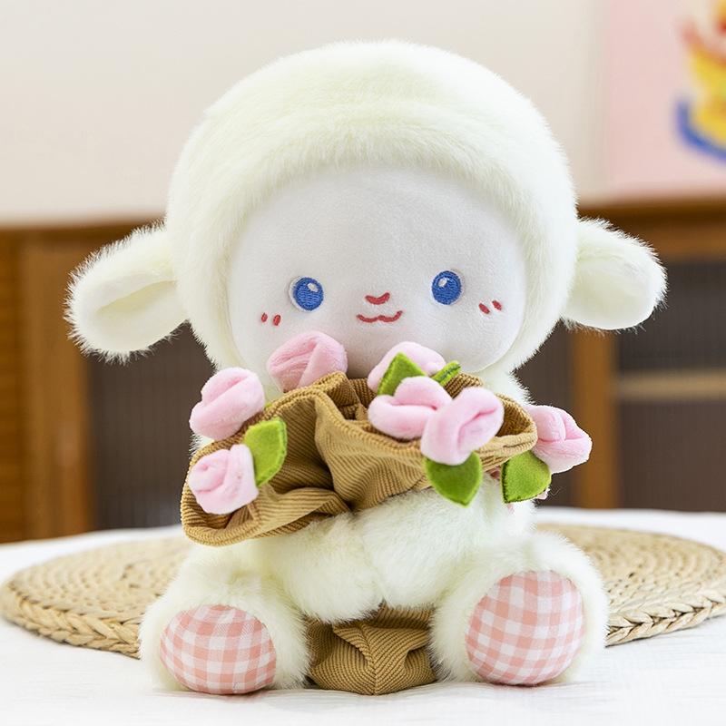 New girls lamb birthday doll 520 gift rose plush doll couple gift cute doll baa baa