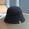 New autumn and winter wool woolen fisherman's hat children's fashionable versatile face small plain bucket hat