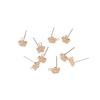 10pcs 14K Gold-wrapped Butterfly Micro-inlaid with Hanging Stud Earrings S925 Silver Needle DIY Jewelry Sun Ear Needle Accessories Work In Progress