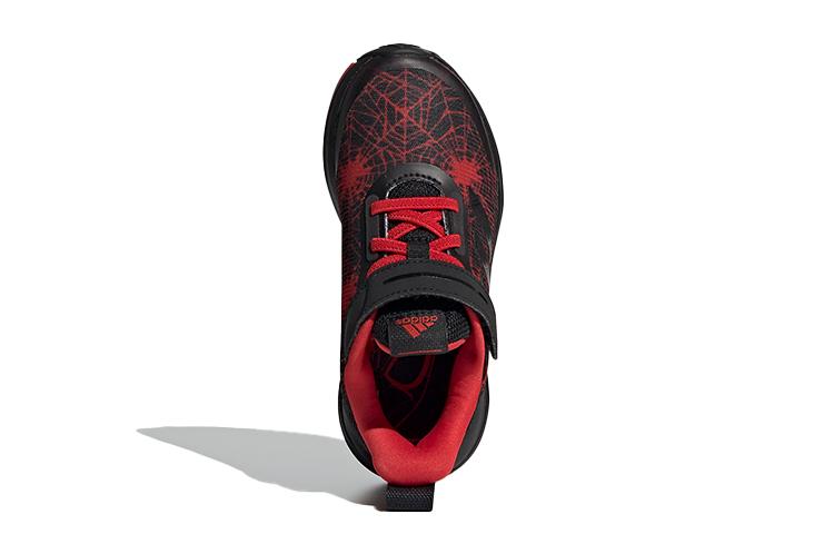 MARVEL X Adidas Fortarun Spider Man K Abrasion Resistant Breathable Low Top Kids' Running Shoes Black Red Kids' FY1382